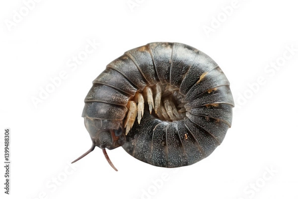 Fototapeta Photorealistic Roly Poly Bug Rolled Into Ball Transparent Background