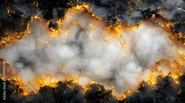 Obraz Golden Veins Abstract 3D Background