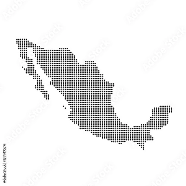 Obraz Mexico Dotted Map