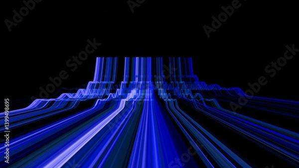 Obraz Light waves abstract background 