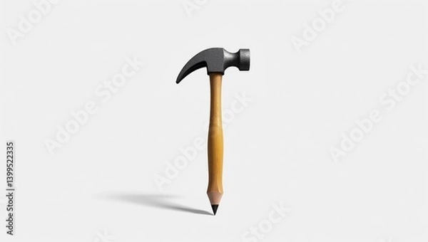 Obraz Hammer designed like sharpened pencil