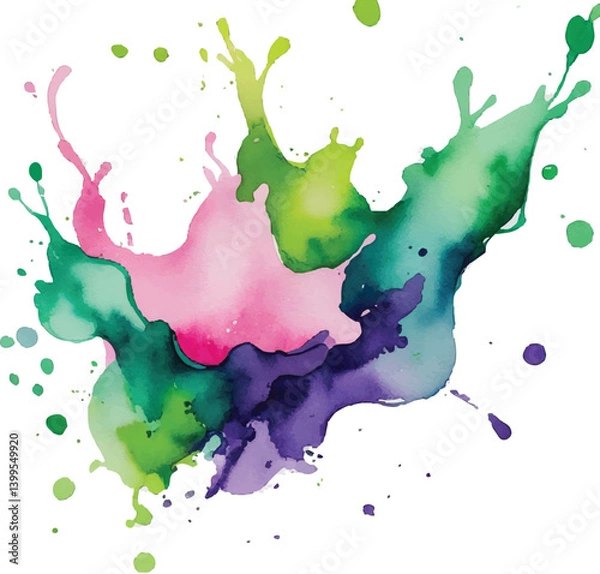 Fototapeta Color splash, vector illustration of a splash of paint, no background.