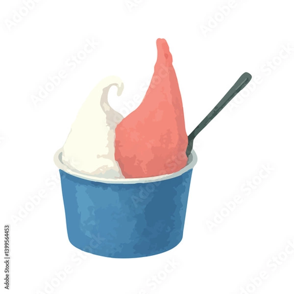 Obraz 水彩で描いたジェラートのイラスト