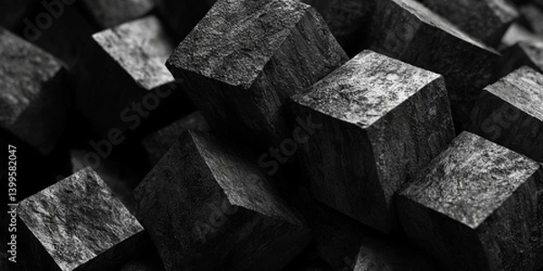 Fototapeta Dark Cubic Blocks (1)