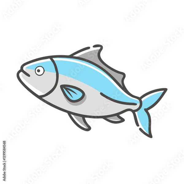 Obraz bluefish icon, bluefish vector illustration-simple illustration of bluefish, perfect for bluefish logos and icons