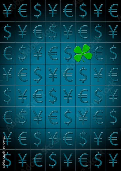 Obraz argent et chance