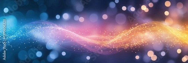 Fototapeta Vibrant depiction of the electromagnetic spectrum from radio waves to gamma rays for educational purposes