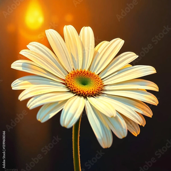 Obraz daisy flower on a yellow background