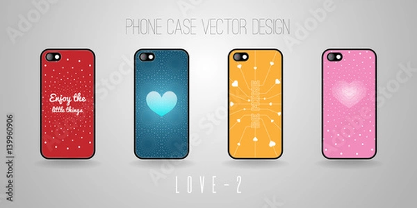Obraz Phone case vector design. Theme - Love