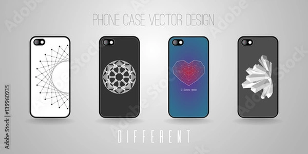 Obraz Phone case vector design. Theme - different