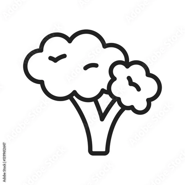 Fototapeta Broccoli icon vector image. Suitable for mobile apps, web apps and print media.