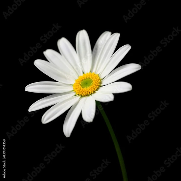 Fototapeta daisy on black background