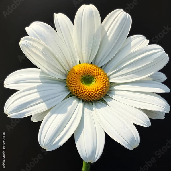 Fototapeta daisy on black background