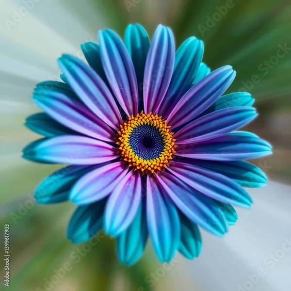 Obraz yellow flower on blue background