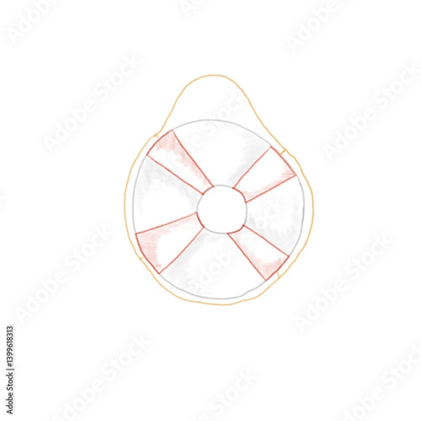 Fototapeta inflatable ring Doodle