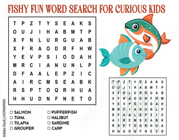 Obraz Fishy Fun Word Search for Curious Kids