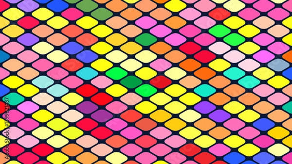 Obraz カラフルなモザイクタイル