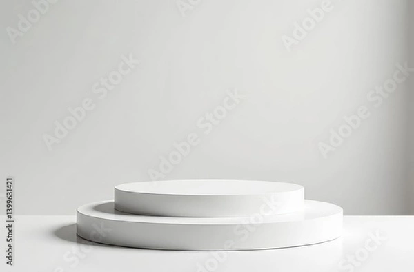 Fototapeta podium for a product on a white background