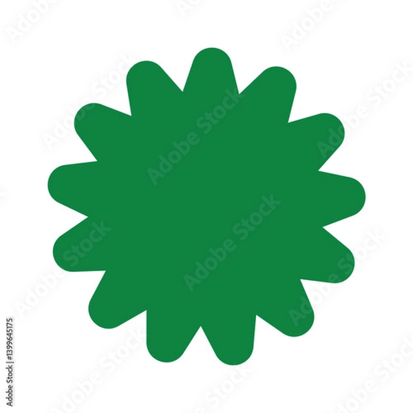 Obraz Starburst colorful tag. Star burst badge vignette. Vector simple pink red green blue round collection.