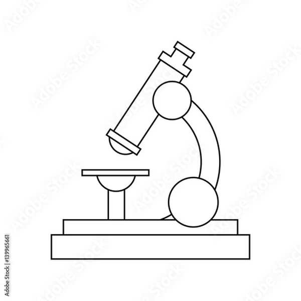 Obraz microscope science icon image vector illustration design 