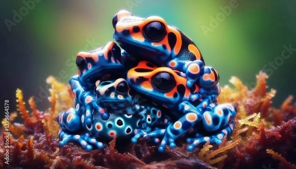 Fototapeta Library Quarter Quiet Book inspired setting with thoughtful brea