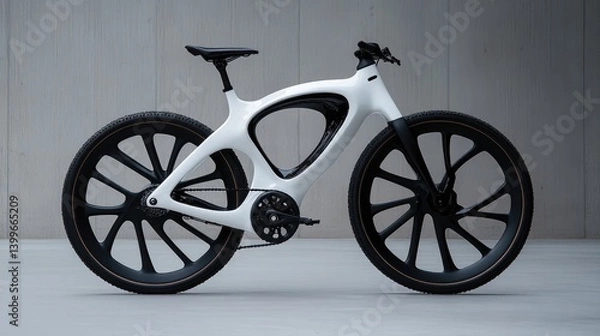 Fototapeta A haunted bicycle that pedals itself but only in reverse