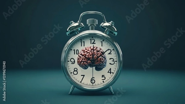 Obraz Stroke emergency concept with time = brain. World Stroke Day
