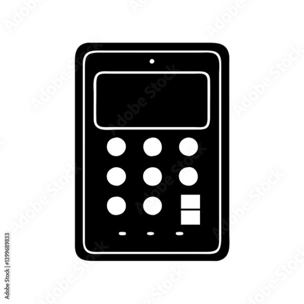 Fototapeta calculator icon, calculator silhouette vector illustration-simple silhouette illustration of calculator, perfect for calculator logos and icons