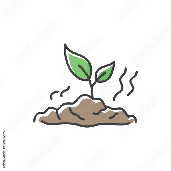 Fototapeta soil health icon, soil health vector illustration-simple illustration of soil health, perfect for soil health logos and icons