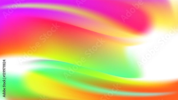 Fototapeta Abstract background with colorful wave lines, stylish design, vector illustration