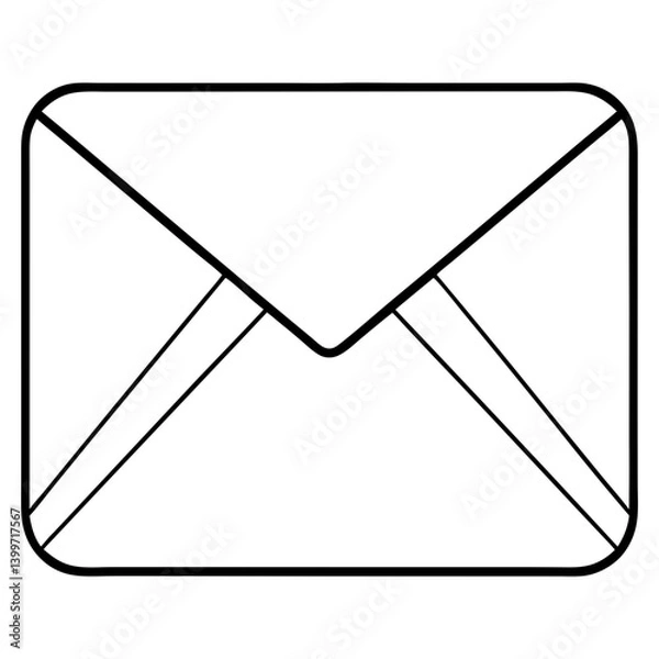 Obraz Envelope Outline Coloring Book Page Line Art Drawing