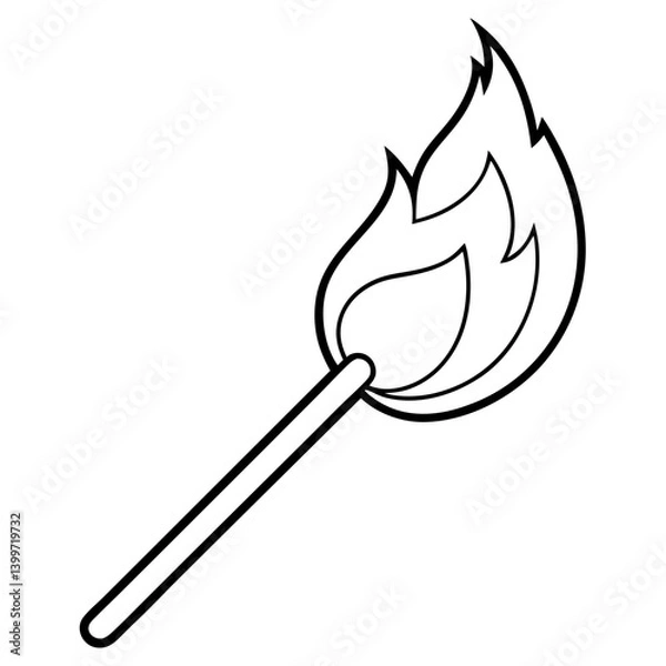 Fototapeta Match Outline Coloring Book Page Line Art Drawing