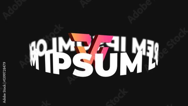 Obraz 3D Logo Kinetic Text Horizontal Logo Reveal 220