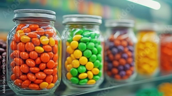 Fototapeta A vending machine that dispenses exactly one Skittle at a time no matter what is selected