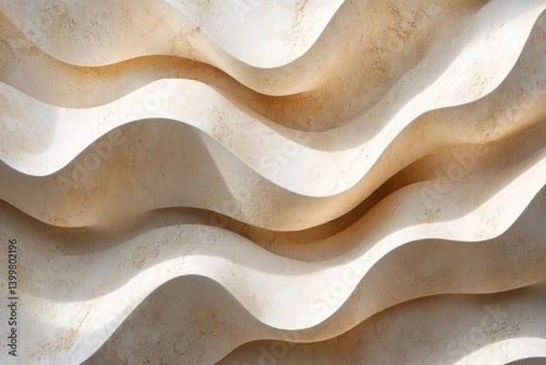 Fototapeta Beige wavy stone texture