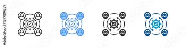 Fototapeta Execution Multistyle Icon Sheet