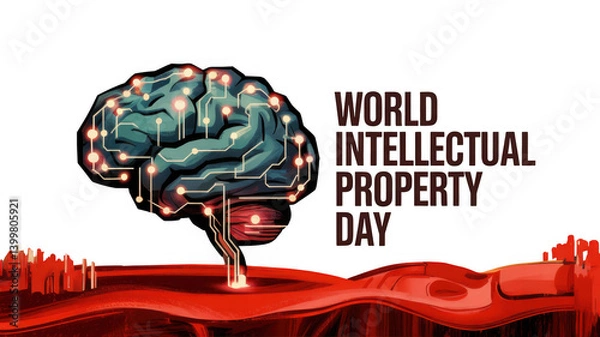 Obraz World Intellectual Property Day isolated on transparent background, Generative ai.