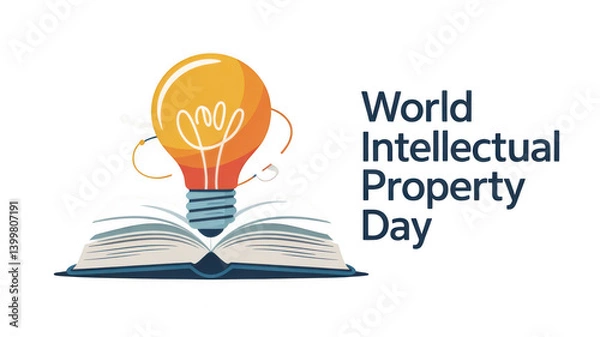 Obraz World Intellectual Property Day isolated on transparent background, Generative ai.