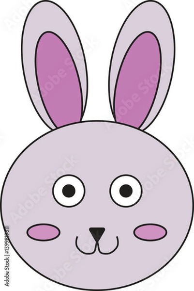 Obraz Color hand drawing rabbit DNR style 1