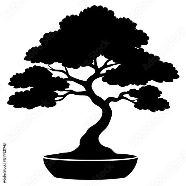 Obraz vector bonsai tree