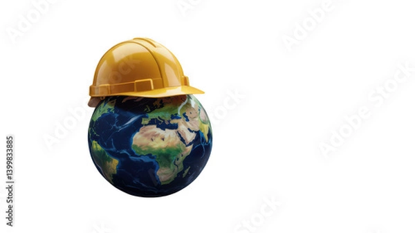 Obraz World Day for Safety and health at work isolated on transparent background, Generative ai.