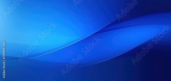 Fototapeta Smooth Blue Waves Flowing Seamlessly in a Calm Digital Space Evoking Serenity