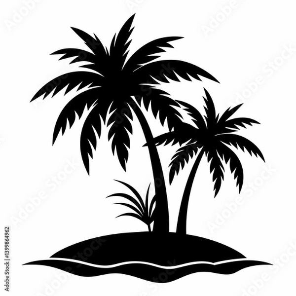 Obraz palm tree silhouette
