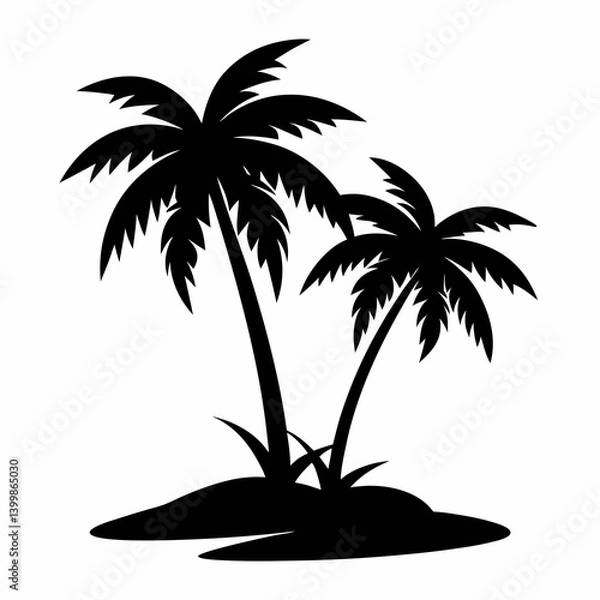 Obraz palm tree silhouette