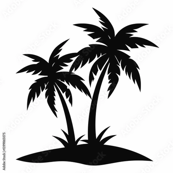 Obraz palm tree silhouette