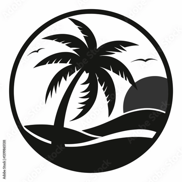 Obraz palm tree icon