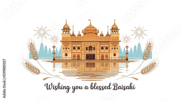 Obraz Happy Baisakhi isolated on transparent background, Generative ai.