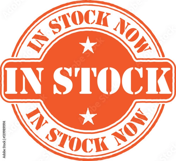 Obraz In Stock Now. Vector Label.