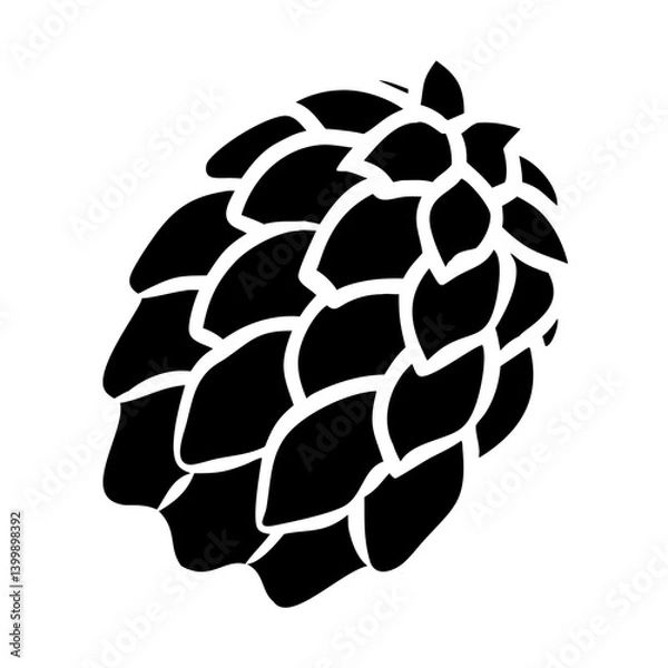 Fototapeta pine cone icon, pine cone silhouette vector illustration-simple silhouette illustration of pine cone, perfect for pine cone logos and icons