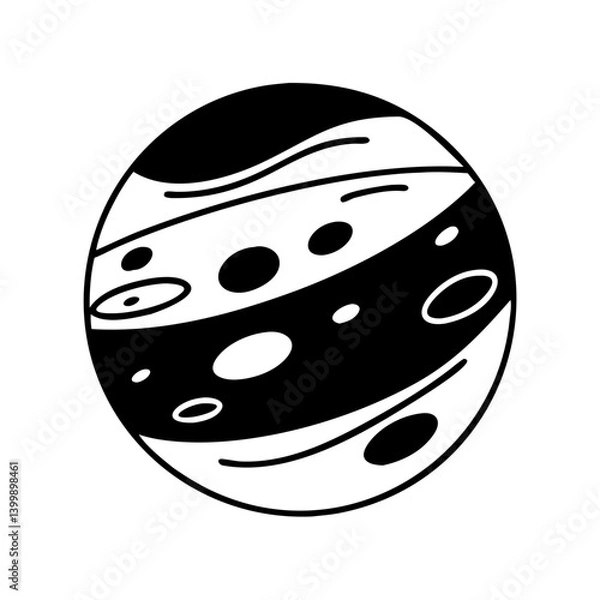 Fototapeta planet icon, planet silhouette vector illustration-simple silhouette illustration of planet, perfect for planet logos and icons